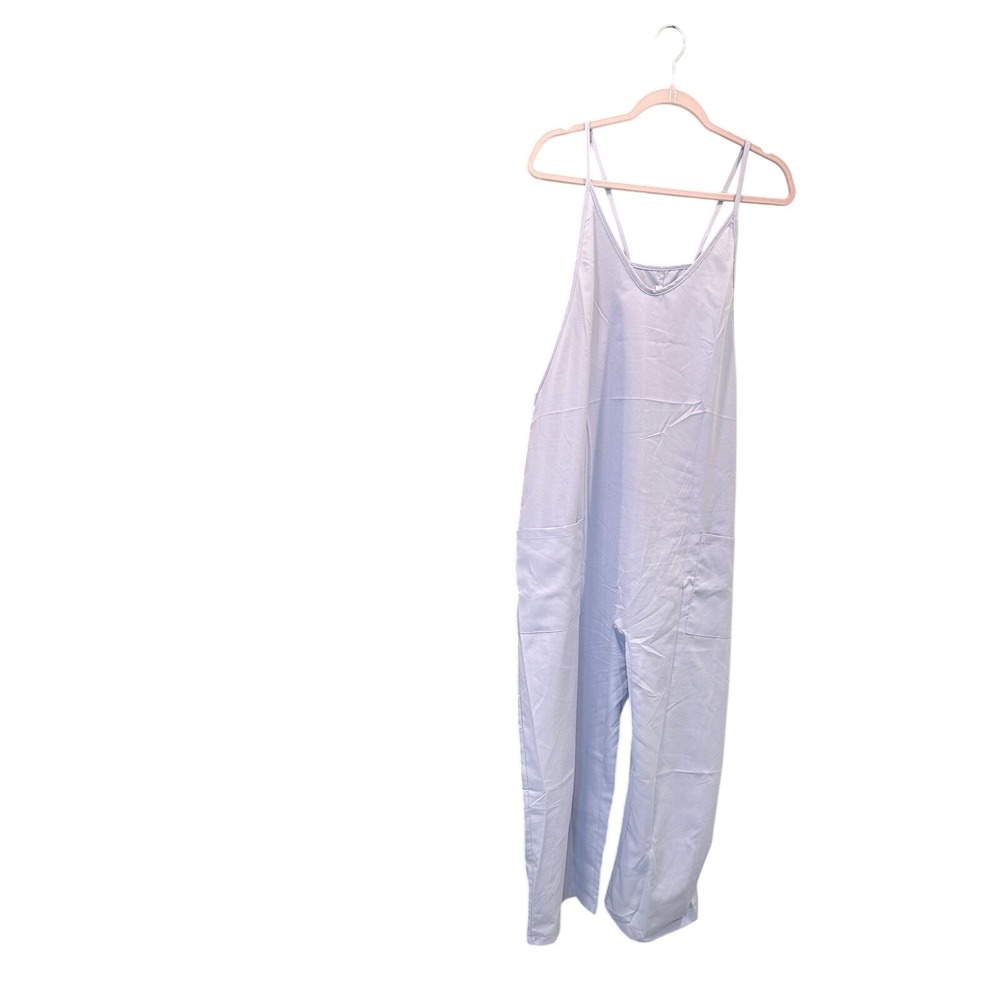Sleeveless Jumpsuit Romper Blue Casual Summer‎ Comfy Lounge Beach Cover Up